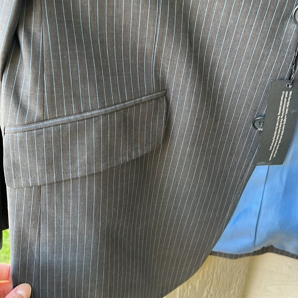 Banana Republic New Men’s Pinstripe Cotton Gray/Blue Sports Coat. Size40S